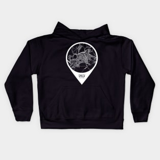 Daegu, South Korea City Map - Travel Pin Kids Hoodie